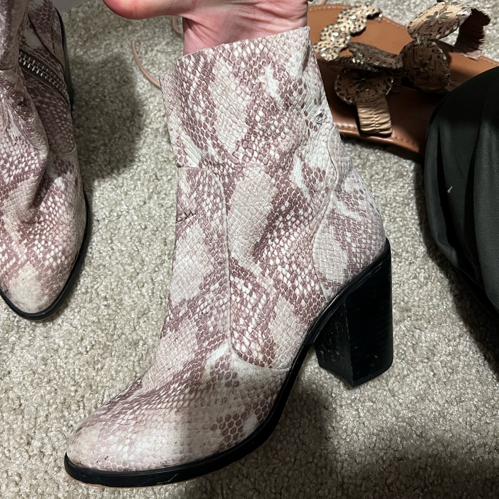 Snake skin boots